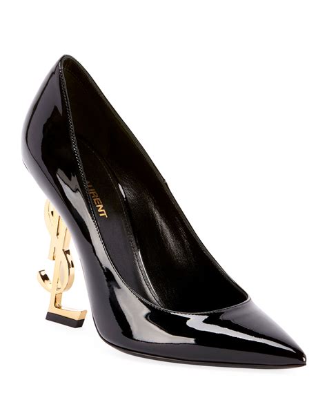 ysl gold tractor heel|YSL style heels.